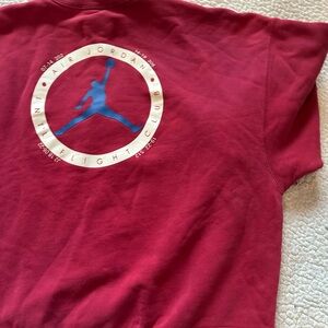 Jordan Red Crewneck with Iconic Logo